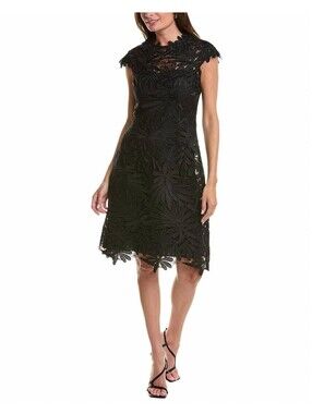 Rickie Freeman Teri Jon- Black Lace Cocktail Dress - 10